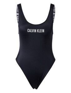 Calvin Klein Swimwear Maudymosi kostiumėlis juoda / balta