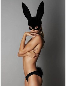 Maison Close aksominė kiškučio kaukė ir uodegėlė "Miss Bunny Black"