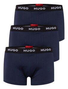 HUGO Boxer trumpikės tamsiai mėlyna / juoda / balta