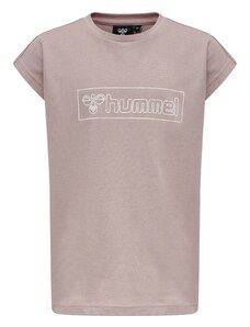 Hummel Marškinėliai ryškiai rožinė spalva / balta