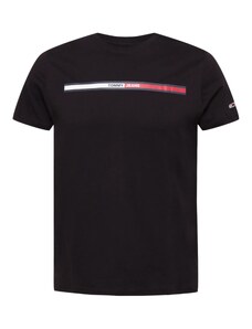 Tommy Jeans Marškinėliai 'Essential' raudona / juoda / balta