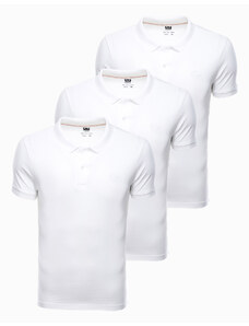 Ombre Clothing Vyriški polo marškinėliai - white 3 vnt Z28