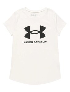 UNDER ARMOUR Sportiniai marškinėliai juoda / balta