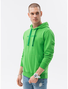 Ombre Clothing Vyriškas džemperis su gobtuvu ir atspaudu - žalia B1351