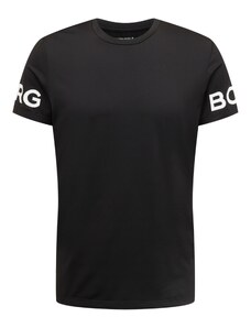 BJÖRN BORG Sportiniai marškinėliai juoda / balta