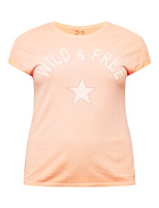 Key Largo Marškinėliai 'Free' persikų spalva / balta