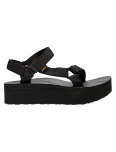 teva flatform sandals black