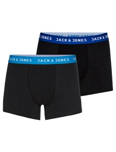 JACK & JONES Boxer trumpikės 'Rich' sodri mėlyna („karališka“) / juoda / balta