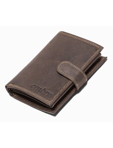 Ombre Clothing Men's leather wallet - brown A091