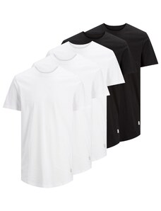 JACK & JONES Marškinėliai 'Noa' juoda / balta
