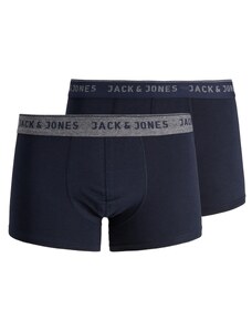 JACK & JONES Boxer trumpikės 'Vincent' tamsiai mėlyna / margai pilka