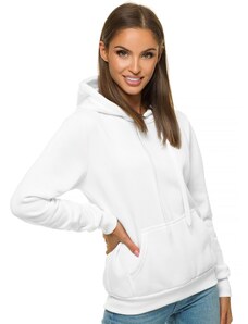 Baltas moteriškas džemperis su gobtuvu OZONEE JS/W02Z