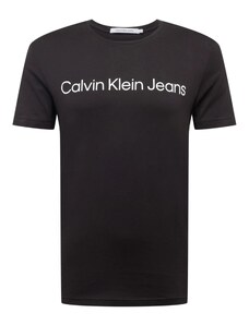 Calvin Klein Jeans Marškinėliai juoda / balta