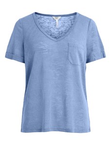 OBJECT Marškinėliai 'Tessi' mėlyna dūmų spalva