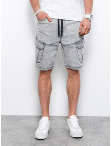 Ombre Clothing Vyriški džinsiniai šortai - pilka W362