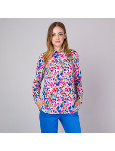 Willsoor Moteriški marškiniai su mėlynu ir rožiniu gėlėtu raštu 14204
