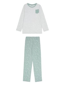 JACKY Miego kostiumas šviesiai pilka / margai pilka / pastelinė žalia