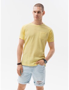 Ombre Clothing Vyriški marškinėliai be atspaudo - geltoni S1182