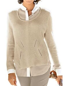 ALBA MODA Klasikinis smėlinis megztinis : Dydis - 40