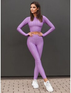 Šviesiai-violetinis moteriškas sportinis dviejų dalių kostiumas OZONEE O/22060