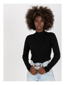 Fashionhunters Black plain turtleneck 