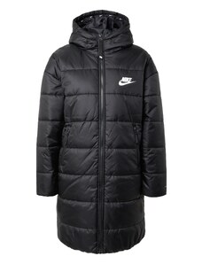 Nike Sportswear Žieminis paltas juoda / balta