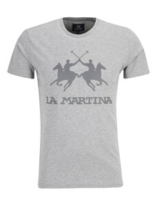 La Martina Marškinėliai pilka / margai pilka
