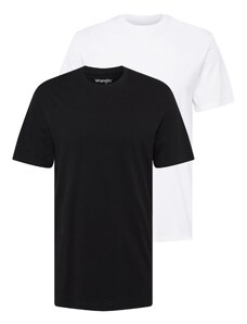 WRANGLER Marškinėliai juoda / balta