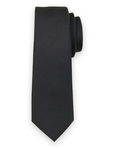 Willsoor Vyriškas siauras juodas kaklaraištis su eglutės raštu 13466
