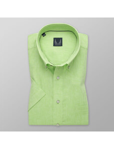 Willsoor Vyriški klasikiniai šviesiai žali marškiniai su linais 13879