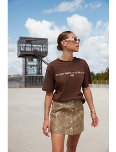 Moteriški marškinėliai Trendyol Printed