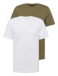 WRANGLER Marškinėliai alyvuogių spalva / balta