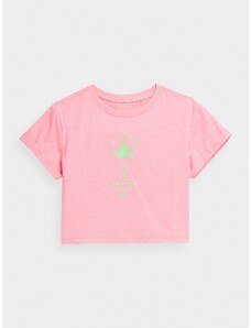4F T-shirt crop top marškinėliai su grafika mergaitėms