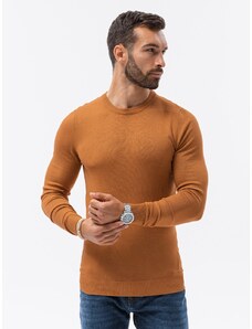 Ombre Clothing Elegantiškas vyriškas megztinis - karamelės E177