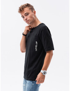 Ombre Clothing Vyriški marškinėliai OVERSIZE - juoda S1628