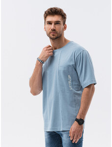 Ombre Clothing Vyriški marškinėliai OVERSIZE - mėlyna S1628