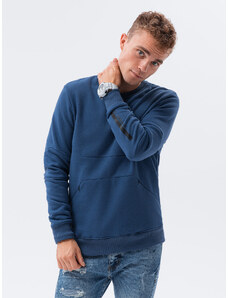 Ombre Clothing Vyriškas džemperis be gobtuvo - džinsinė B1349