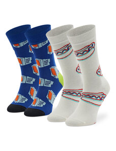 Unisex ilgų kojinių komplektas (2 poros) Happy Socks