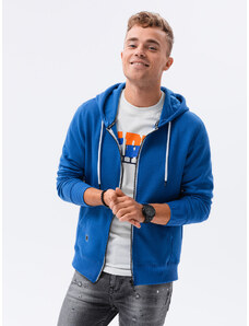 Ombre Clothing BASIC vyriškas džemperis su gobtuvu - mėlynas V9 B977