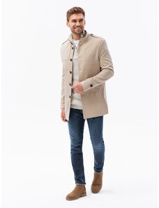 Ombre Clothing Pavasarinis paltas - smėlio spalvos C269