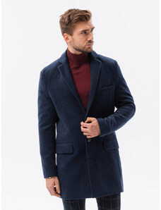 Ombre Clothing Vyriškas paltas - tamsiai mėlynas C432