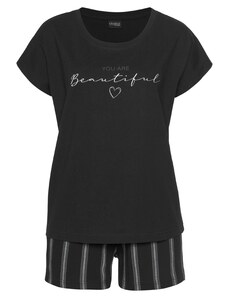 VIVANCE Pižama pilka / juoda