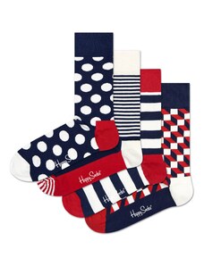 Happy Socks Kojinės tamsiai mėlyna / raudona / balta