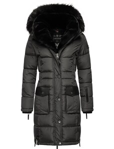 NAVAHOO Žieminis paltas 'Sinja' antracito spalva / juoda