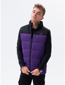 Ombre Clothing Vyriška dygsniuota liemenė - violetinė V36