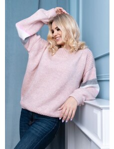 Laisvo stiliaus megztinis "Pink"