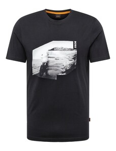 BOSS Marškinėliai 'Teglow' antracito spalva / šviesiai pilka / juoda / balta