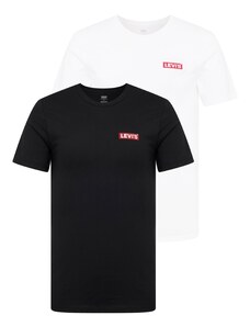 LEVI'S  Marškinėliai '2Pk Crewneck Graphic' raudona / juoda / balta