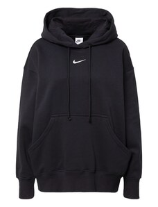 Nike Sportswear Megztinis be užsegimo 'Phoenix Fleece' juoda / balta