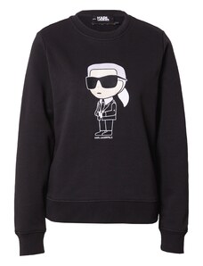 Karl Lagerfeld Megztinis be užsegimo 'Ikonik 2.0' smėlio spalva / juoda / balta